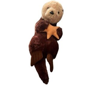 2017 Sea Otter w/ Orange Star Fish 14” Plush Aurora Destination Nation Stuffed